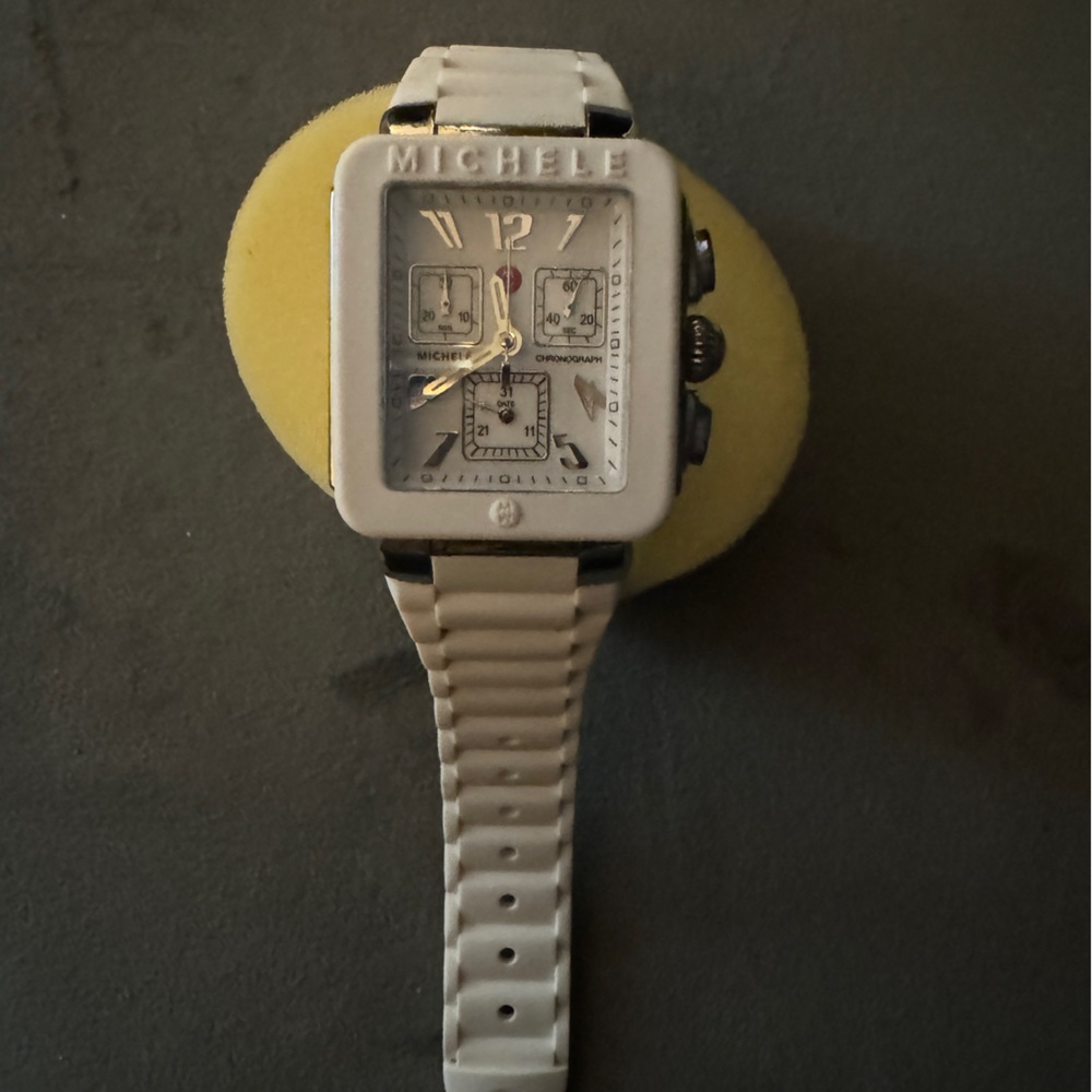 Like brand new & worn 3x. White Jelly  Michelle Watch. Price was $325 sell $80